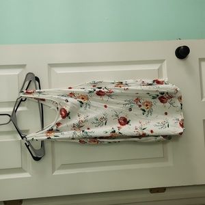 Torrid size 2 white tank with red flowers